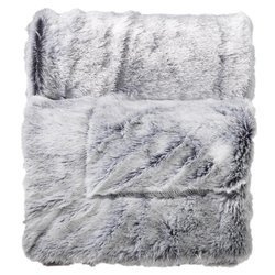 Narzuta na sofę futrzana ANTARCTIC, 125 x 150 cm, kolor szary