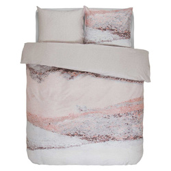 Satynowy komplet pościeli na kołdrę i poduszkę z motywem różowej skóry węża, 100% bawełna, 200 x 220 cm, Essenza