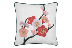 Poduszka dekoracyjna ze zdobieniem, SCARLETT, 40 x 40 cm