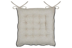 Pikowana poduszka na krzesło, wiązanie, ALINE, 38 x 38 cm