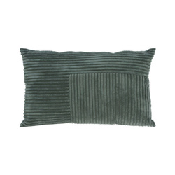 Poduszka dekoracyjna ze sztruksowym patchworkiem z przodu, 30 x 50 cm