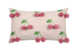 Poduszka ozdobna w wiśnie, CHERRIES, 30 x 50 cm