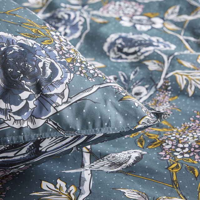 Pościel bawełniana 200 x 200 cm AIRY DAWN, wzór roślinny