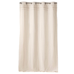 Beżowa zasłona DORELINE, z bawełny, 140 x 240 cm