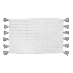 Dywanik łazienkowy MINATIS, 100% bawełny, z frędzlami, 50 x 80 cm