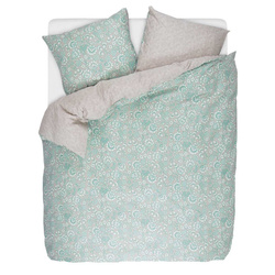 Komplet pościeli z bawełny satynowej w kolorze turkusu, 200 x 220 cm, Esprit,