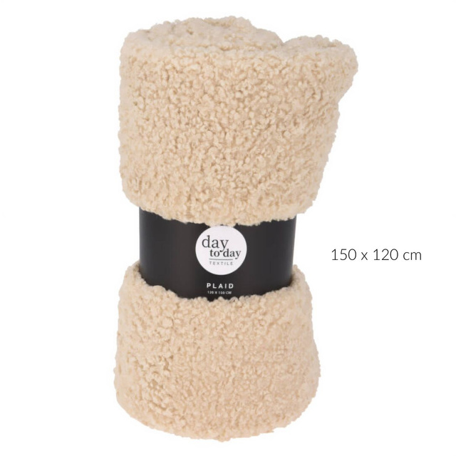 Gruby koc boucle TEDDY, 150 x 120 cm