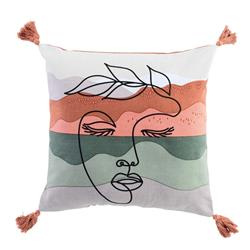 Poduszka dekoracyjna 40 x 40 cm SIWANA, frędzle