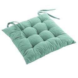 Poduszka na krzesło wiązana MISTRAL, gładka bawełna z recyklingu, 40 x 40 cm