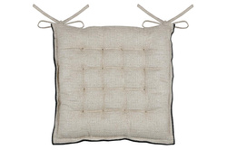 Pikowana poduszka na krzesło, wiązanie, ALINE, 38 x 38 cm