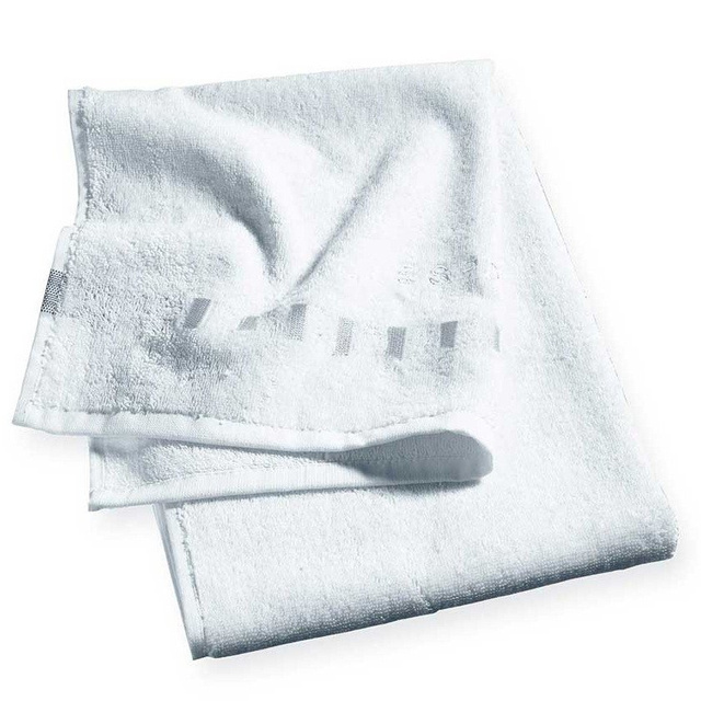 Ręcznik bawełniany frotte w kolorze srebrnym, ręcznik z haftem, 100 x 50 cm, Esprit