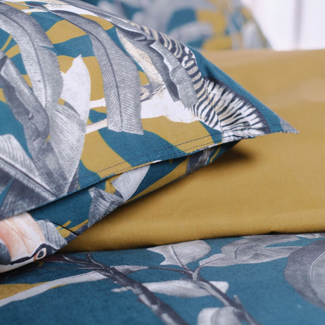 Pościel bawełniana 220 x 240 cm AIRY DAWN, wzór roślinny