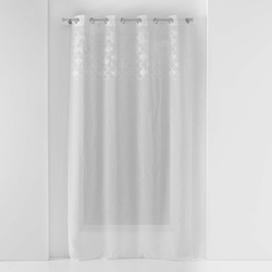 Firanka na przelotkach z haftem YAELLE, 135 x 280 cm