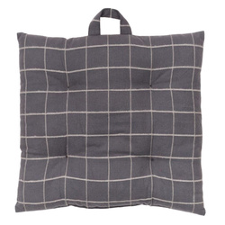 Poduszka na krzesło w kratę SOFT GEOMETRY, bawełniana, 40 x 40 cm