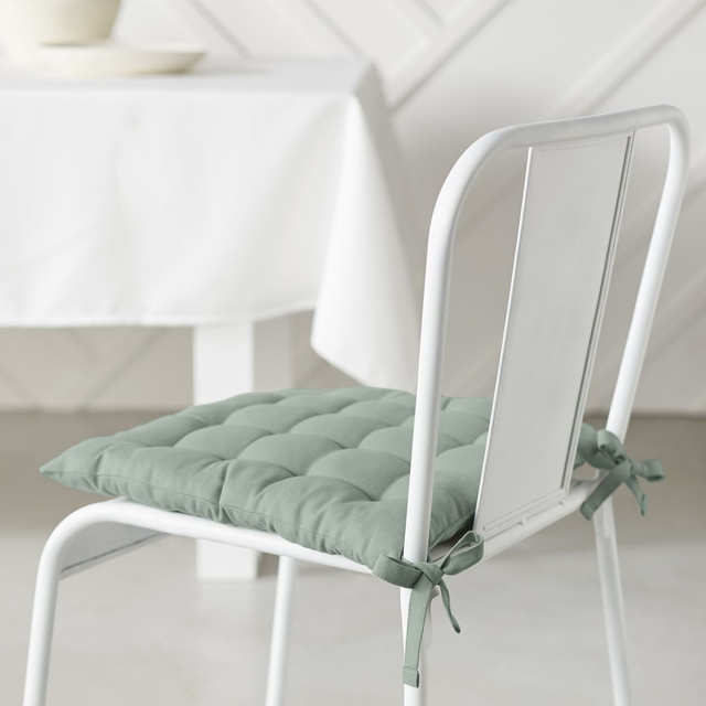 Bawełniana poduszka na krzesło kuchenne COMFORT, wiązana, 38 x 38 cm