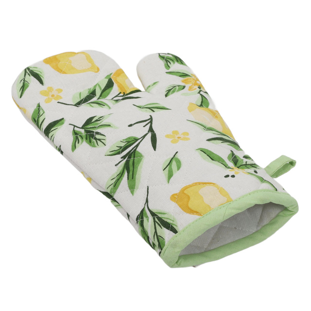 Rękawica kuchenna z bawełny LEMONY, wzór w cytryny
