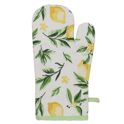 Rękawica kuchenna z bawełny LEMONY, wzór w cytryny