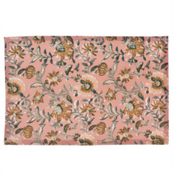 Podkładka pod talerz bawełniana w kwiaty, 45 x 30 cm