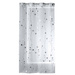 Firana biała w srebrny print CLOCHETTES, 140 x 240 cm