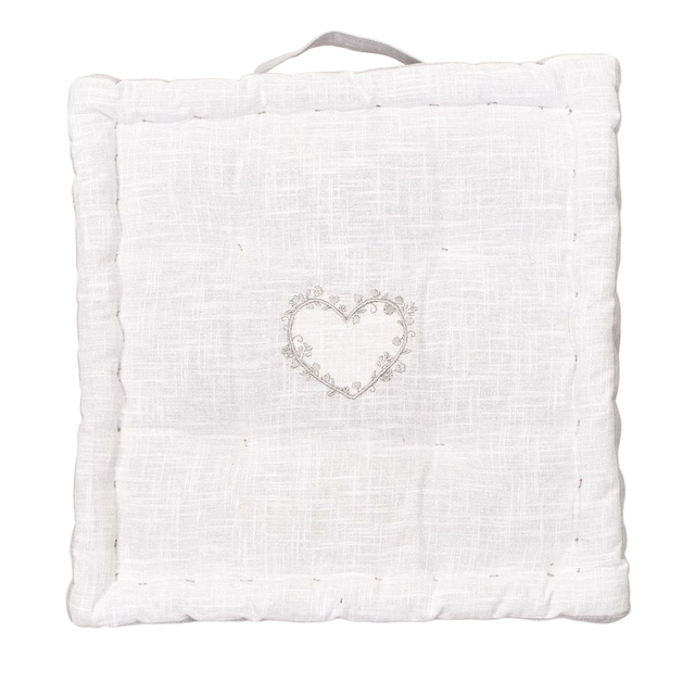 Poduszka do siedzenia na podłodze CONSTANCE, muślinowa bawełna, 40 x 40 x 10 cm