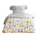 Pościel dziecięca 140x200 cm LAZY MORNING, bawełniana, poszewka z uszkami