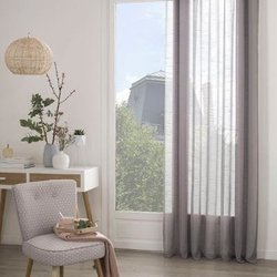 Firana szara na przelotkach SAM, 140 x 240 cm