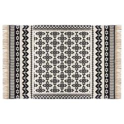 Chodnik do przedpokoju bawełniany, 120 x 170 cm, biało - czarny