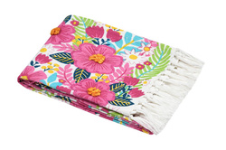 Koc plażowy w kwiaty, DOLCEVITA, 90 x 180 cm