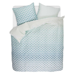 Ozdobna pościel z satyny bawełnianej we wzory w kolorze turkusowym, Esprit, 200 x 220 cm