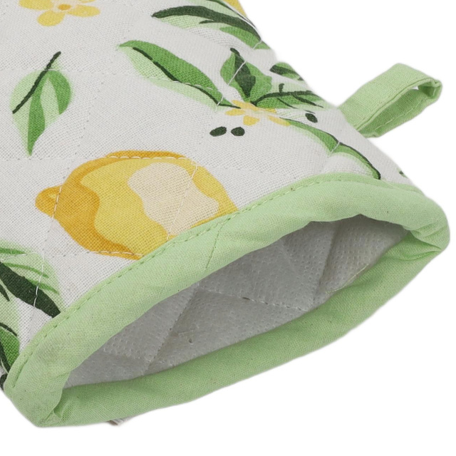 Rękawica kuchenna z bawełny LEMONY, wzór w cytryny