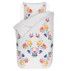 Ozdobna pościel z satyny bawełnianej w kwiaty, 140 x 220 cm, Esprit