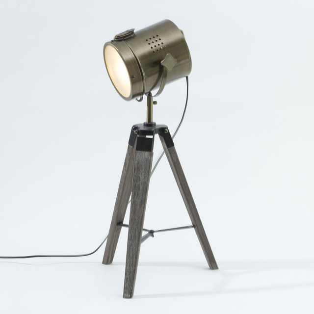 Lampa dekoracyjna metalowa na trzech nóżkach, 68 cm