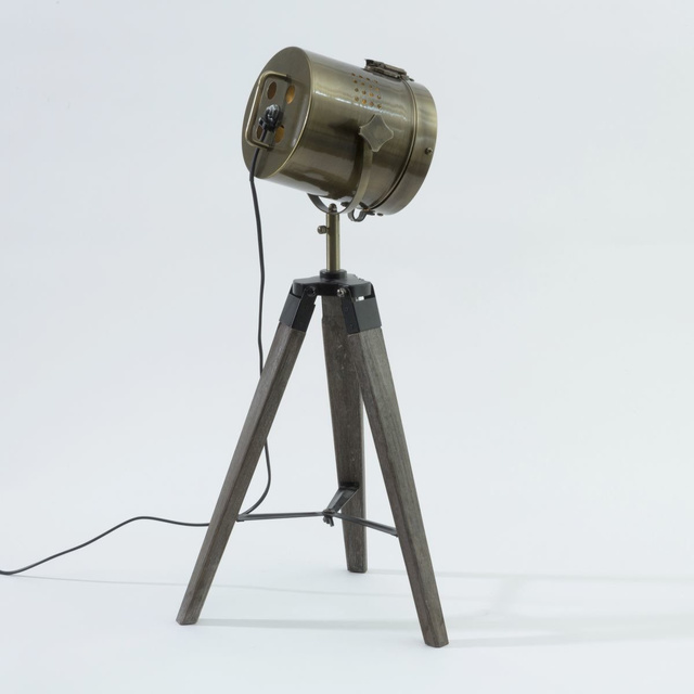 Lampa dekoracyjna metalowa na trzech nóżkach, 68 cm