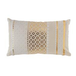 Poduszka dekoracyjna bawełniana GAYA, metaliczny wzór, 30 x 50 cm