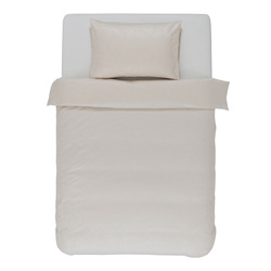 Pościel z satyny bawełnianej 155x220 + 80x80 cm, beżowa, Essenza