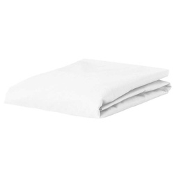 Białe prześcieradło na materac, 100% bawełna, 140/160 x 200/220 cm, Essenza