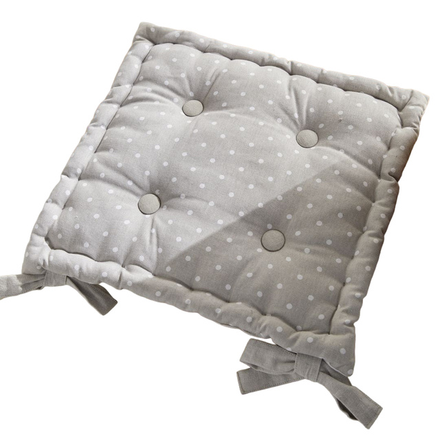 Poduszka na krzesło CONSTANCE, bawełniana, wiązana, 40 x 40 cm