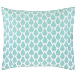 Poszewka ozdobna na poduszkę z bawełny satynowej w kolorze turkusowym, 40 x 80 cm, Esprit