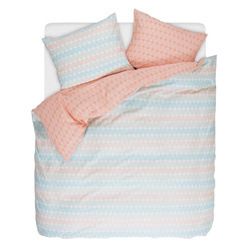 Kolorowy komplet pościeli z bawełny perkalowej ze wzorem, 200 x 220 cm, Esprit